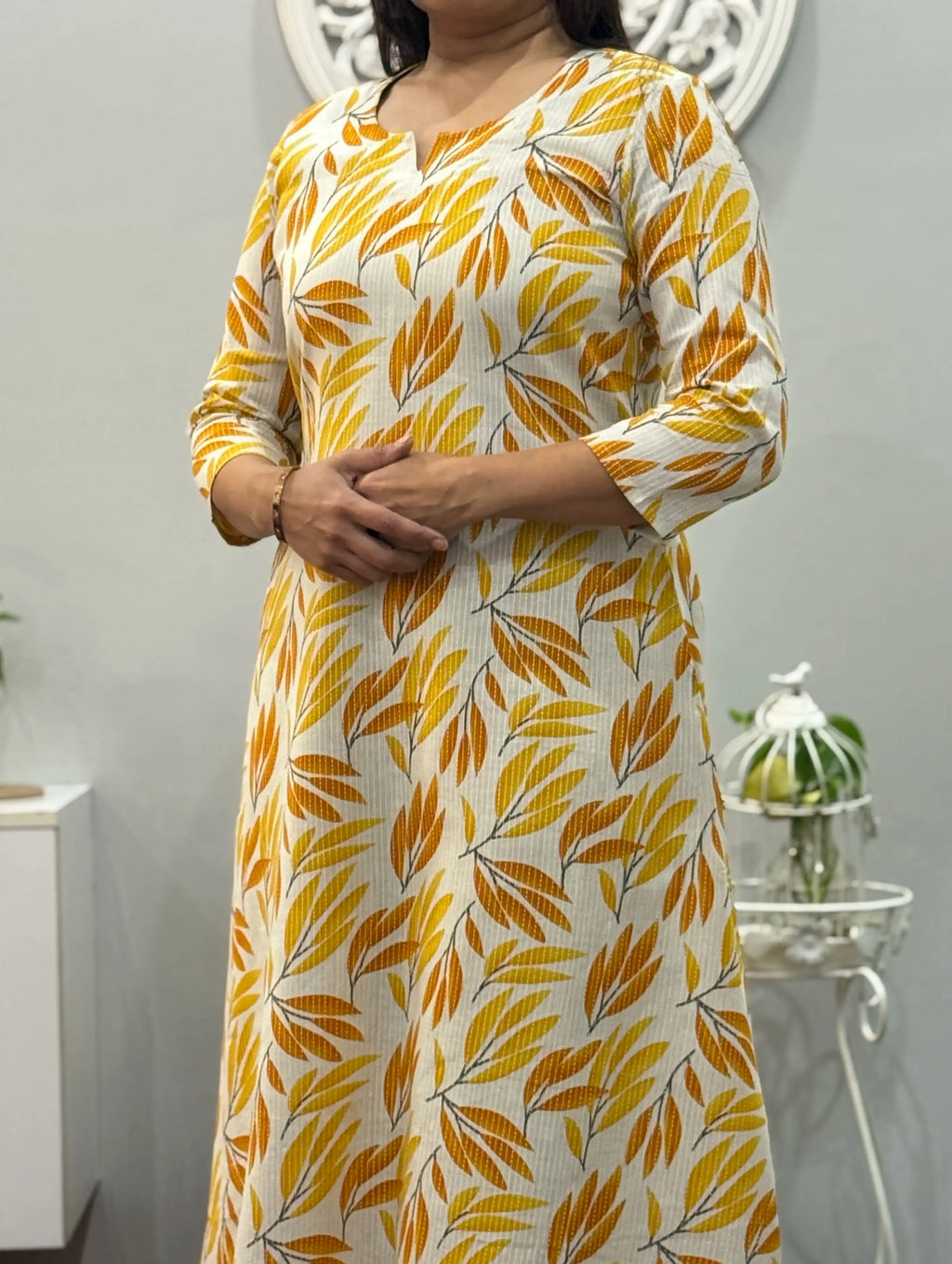 Mustard Meadow A Line Kurta Palazzo Set 3