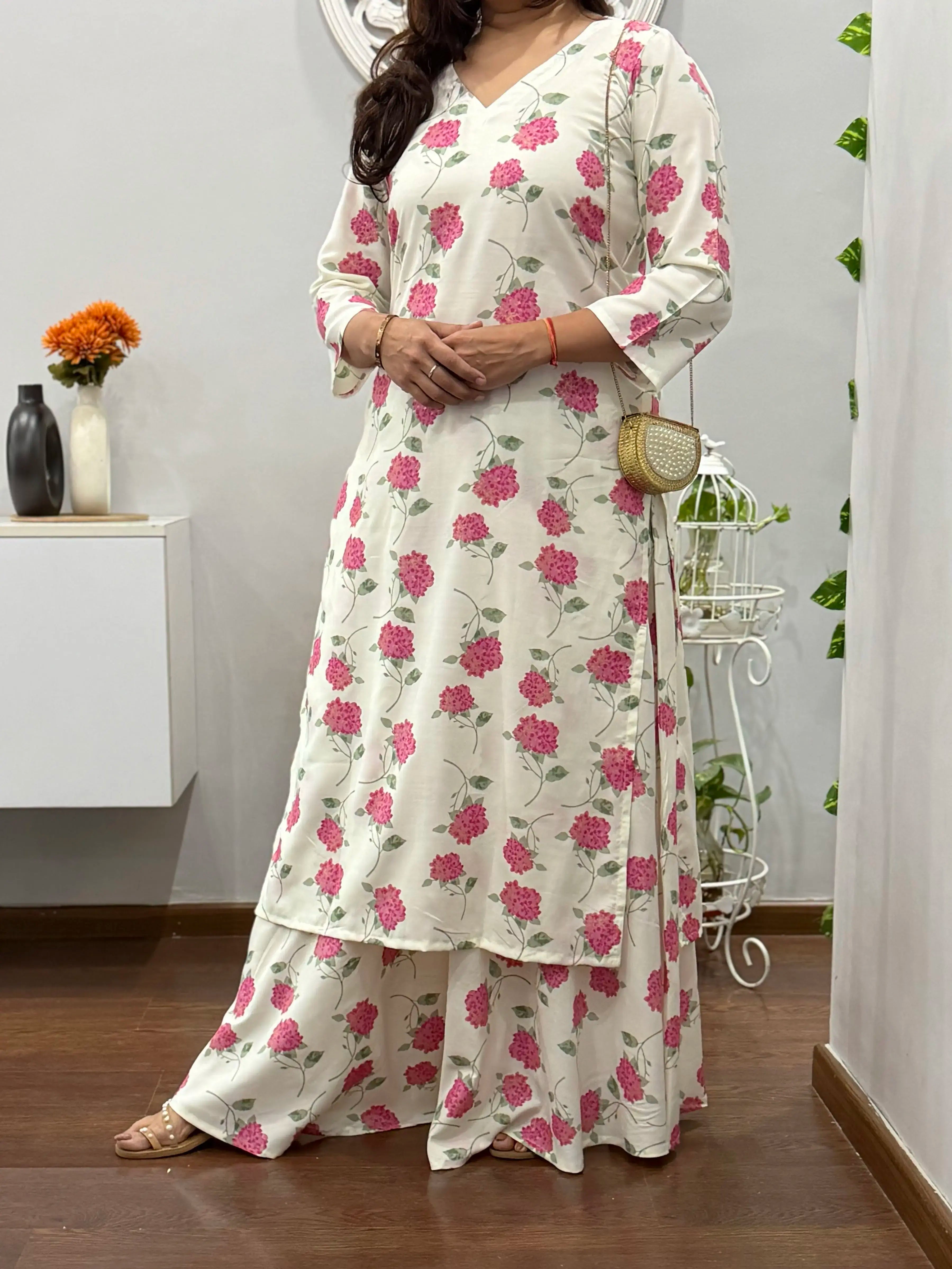 Adaah Kurta Palazzo Set (wide Palazzo)