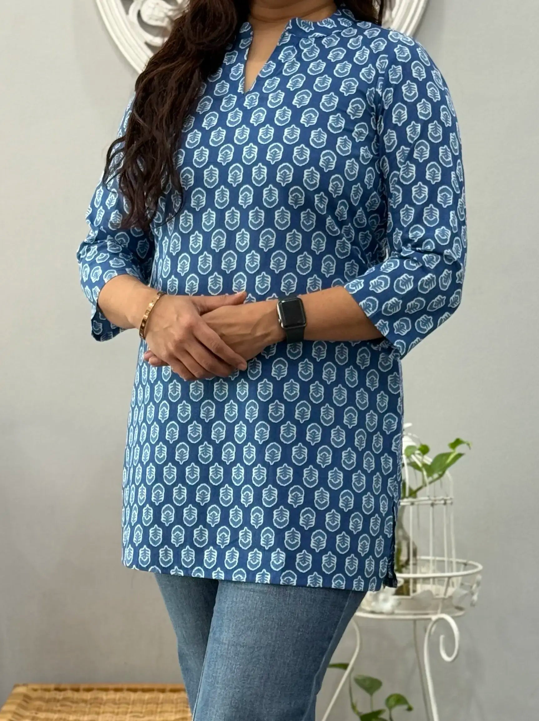 Indigo Cotton Short Kurti 2
