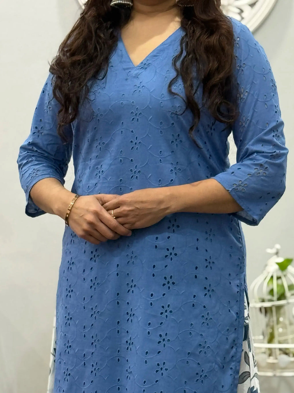 Kyra Schiffli Kurta Palazzo Set 3