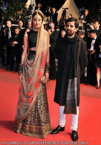 Black Color Brocket Lehenga - Ethnicyug
