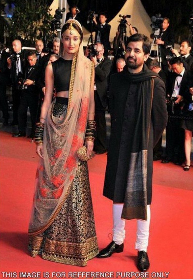 Black Color Brocket Lehenga - Ethnicyug