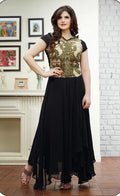 Black & White Indian Pakistani Bollywood Designer Georgette Salwar Kameez Ethnic Wear - Ethnicyug
