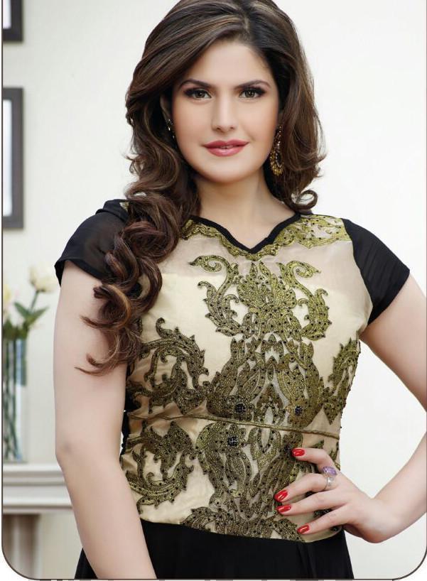 Black & White Indian Pakistani Bollywood Designer Georgette Salwar Kameez Ethnic Wear - Ethnicyug