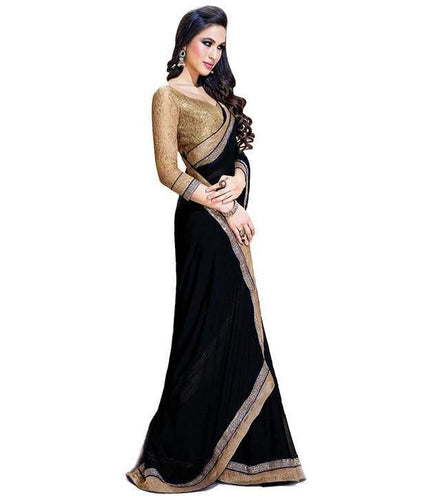 Best Selling Black Party wear Saree Order Online - Ethnicyug