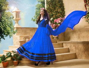 Beautiful Blue Pari Anarkali - Ethnicyug
