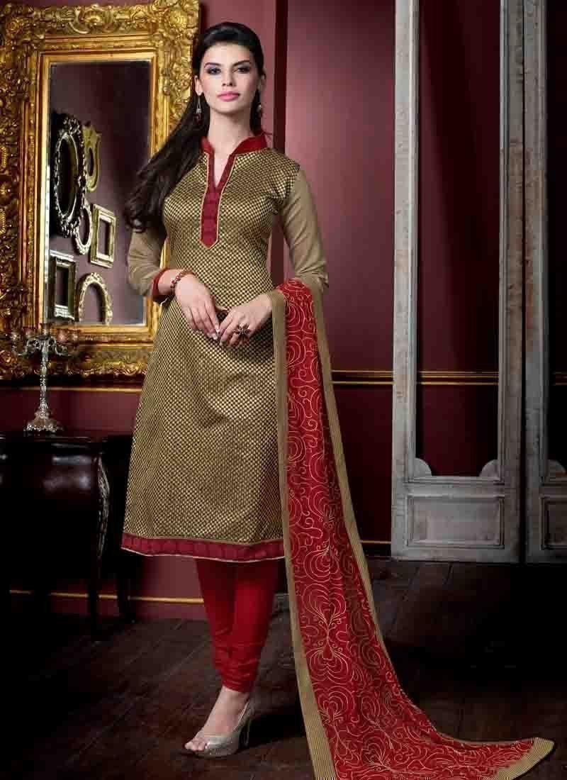 Beige Color Un-Stitched Designer Salwar Kameez - Ethnicyug