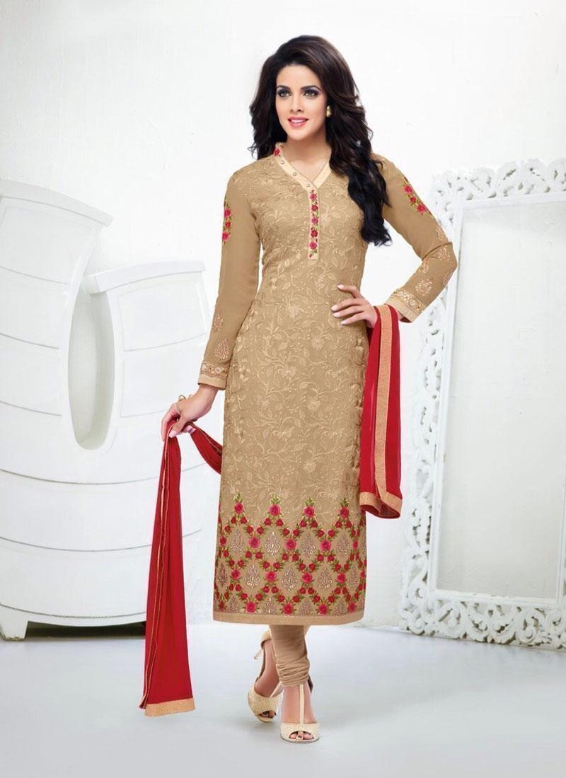 Beige Color Designer Salwar Kameez - Ethnicyug