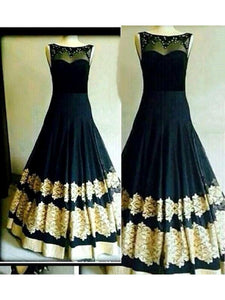 Black Color Georgette Gown - Ethnicyug