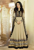 Aesthetic Beige Color Bridal Wear Designer Anarkali Suit - Ethnicyug