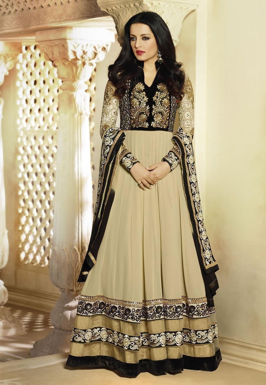 Aesthetic Beige Color Bridal Wear Designer Anarkali Suit - Ethnicyug