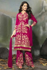 Amazing Pink Semi Stitched Party Wear Salwar Kameez EBSFSK15504H - Ethnicyug