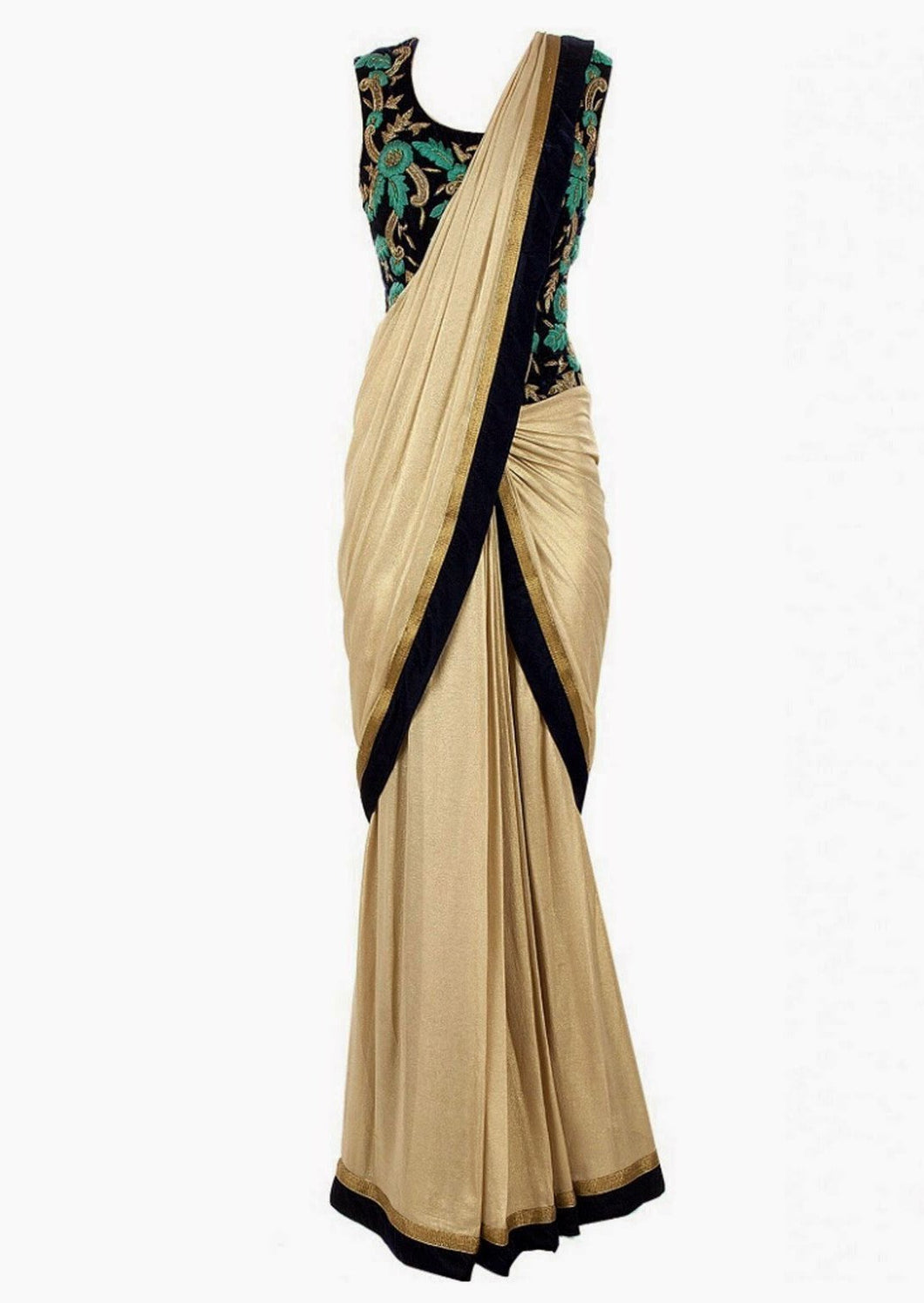 Beige Color Georgette Saree - Ethnicyug