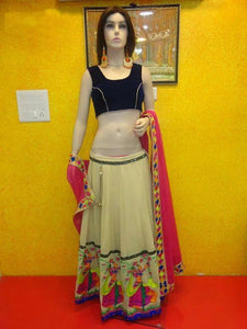 Beige Color Georgette Lehenga - Ethnicyug
