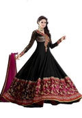 Black Color Georgette Anarkali Suit - Ethnicyug